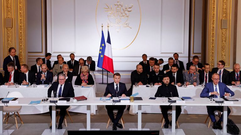 Sir Keir Starmer attends the Coalition of the Willing summit in Paris. Pic Reuters